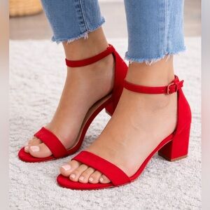 City Classified Red Women's Heels